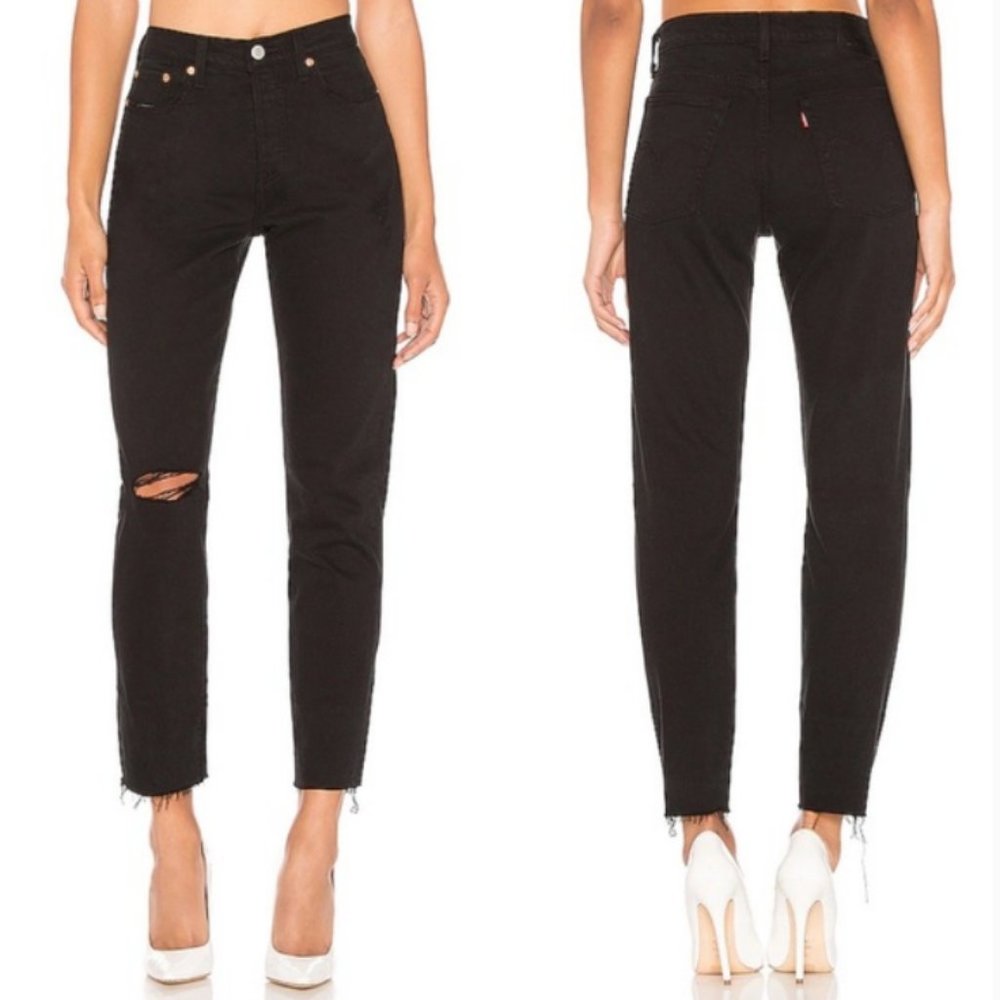 Levi's Wedgie Icon Fit Black Desert Destroyed